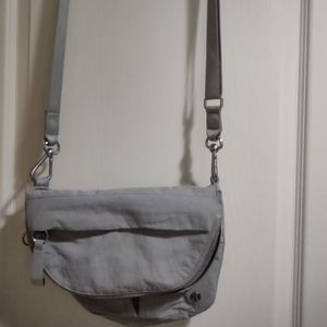 Lululemon gray microfiber crossbody bag